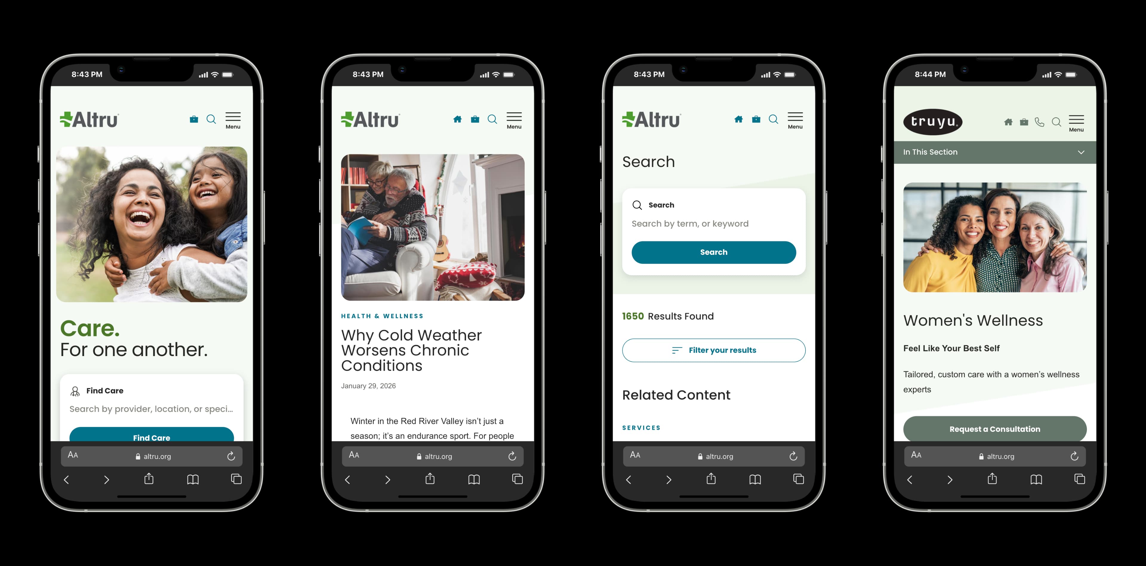 Altru - Mobile screenshots