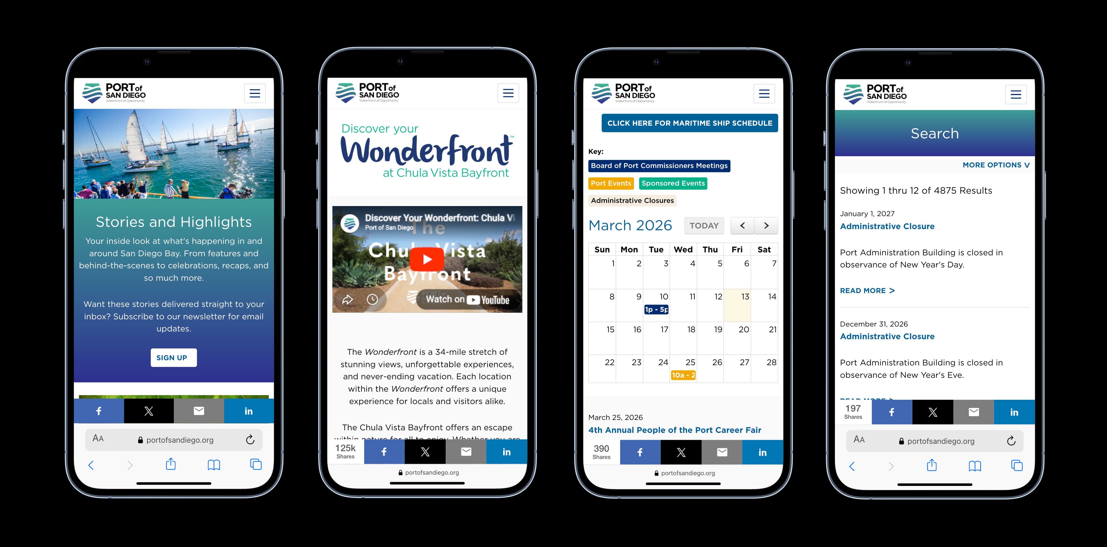Port of San Diego - Mobile screenshots