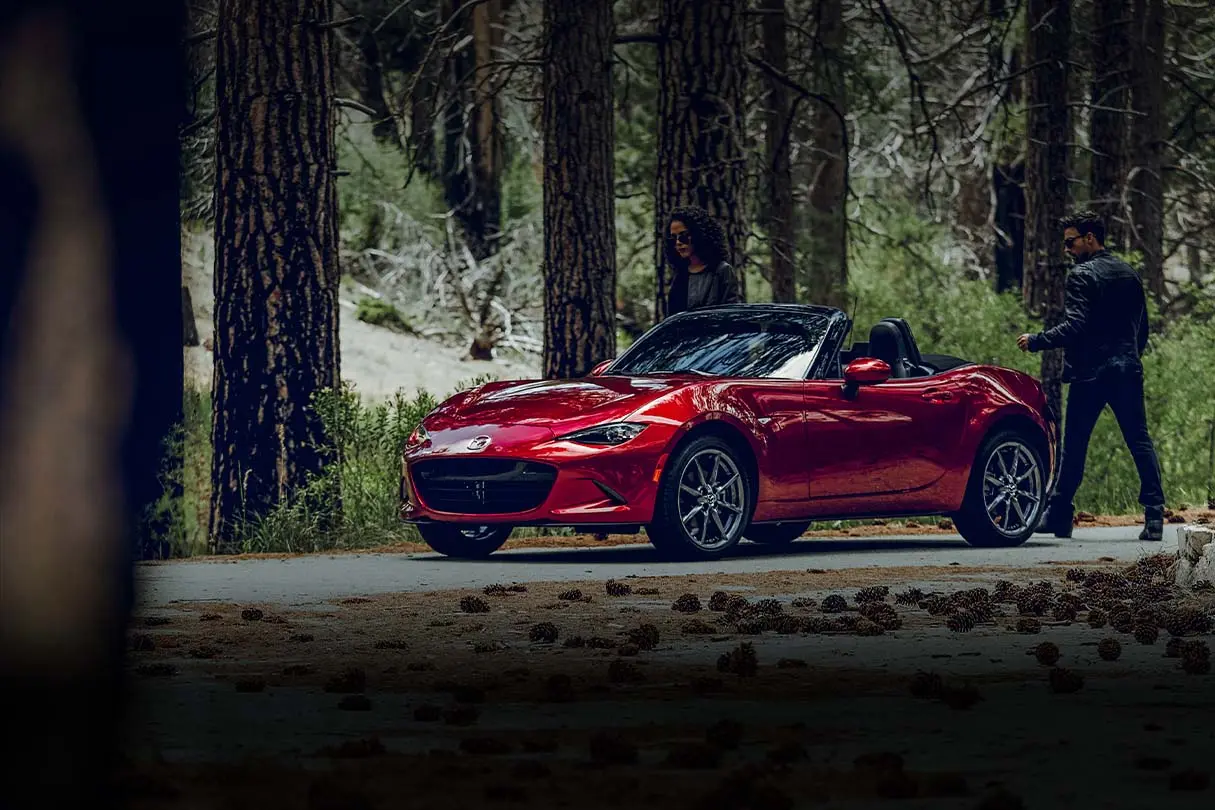 mazda red car