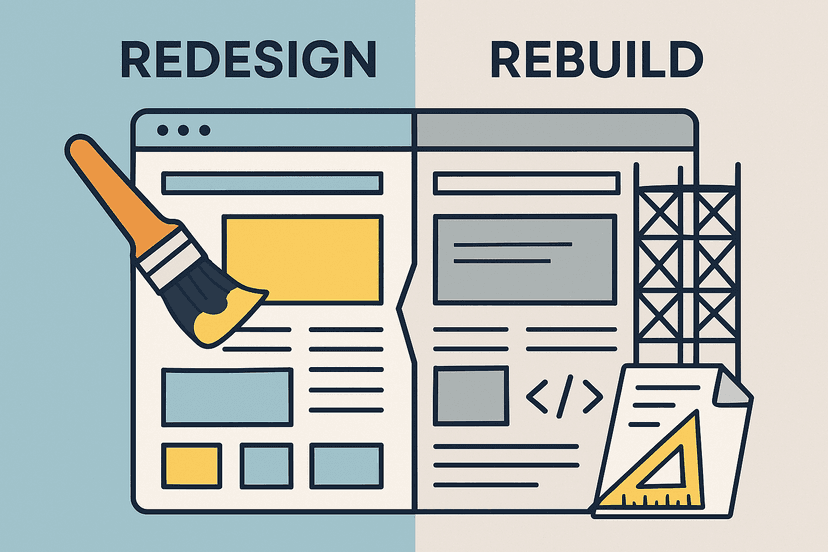Redesign vs. Rebuild: How to Choose the Right Path for Your Website